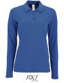 Dames Polo Lange Mouw Sols 02083 Royal Blue